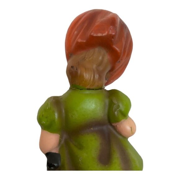 Vintage Candle Boy And Girl  Holding A Book  with One Rabbit. 7”. - Picture 9 of 14